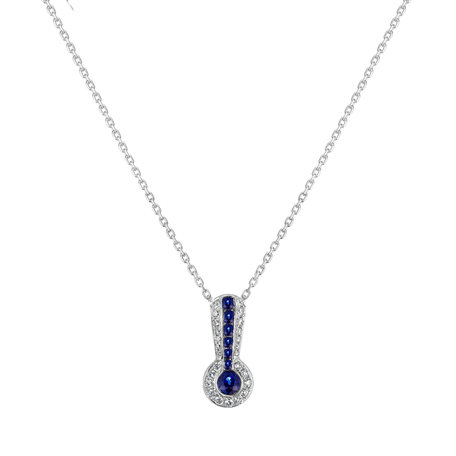 Diamond pendant with Sapphire Delaney