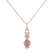 Diamond pendant with Rose Quartz Abstracted Affinity3