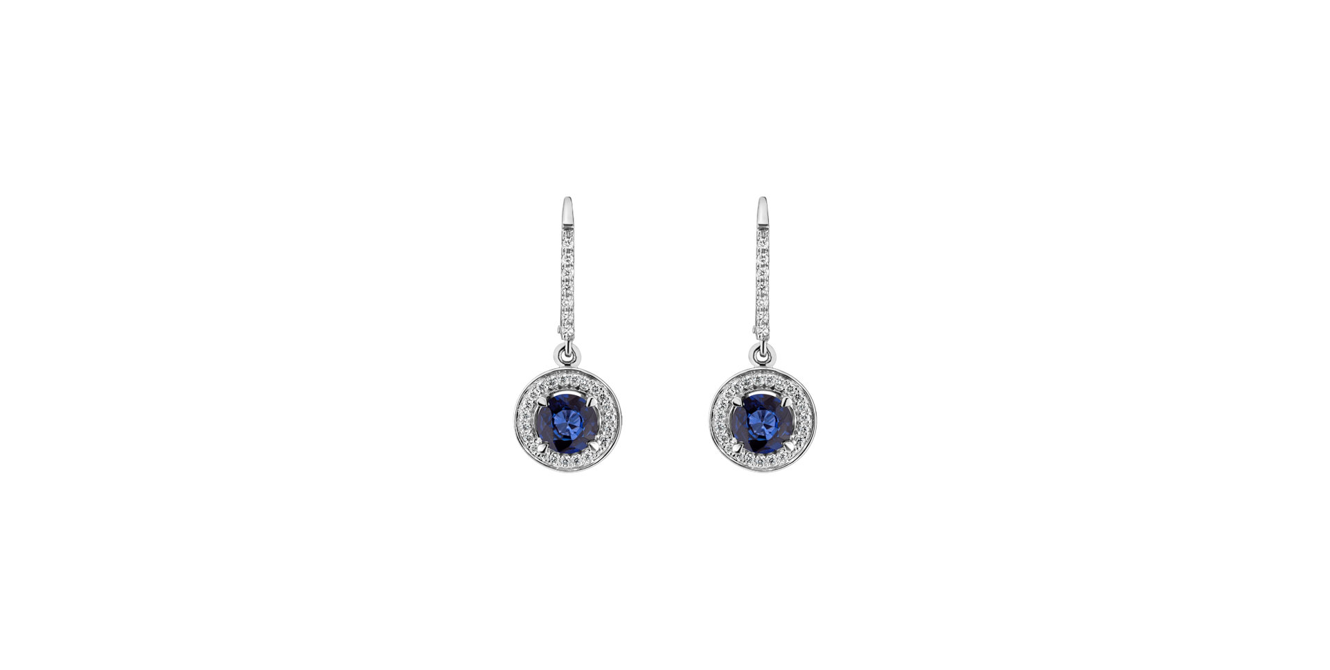 Diamond earrings with Sapphire Tenysi