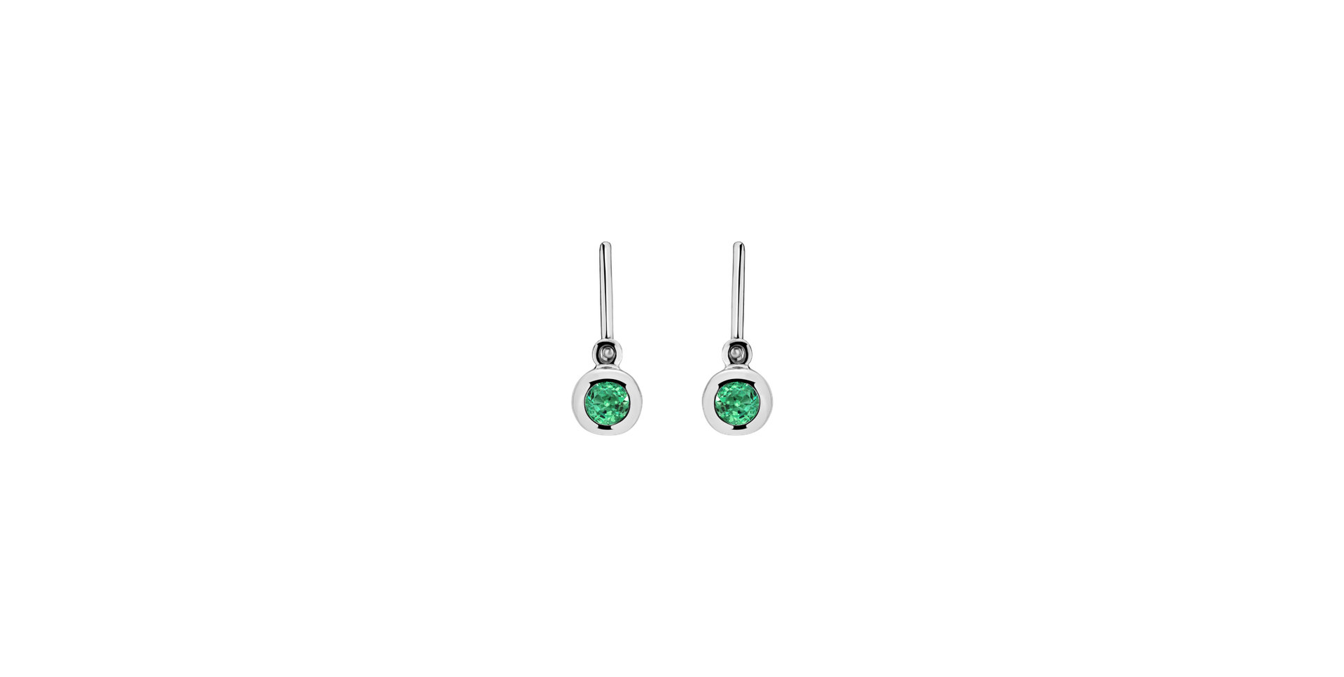 Earrings with Emerald Little Treasure