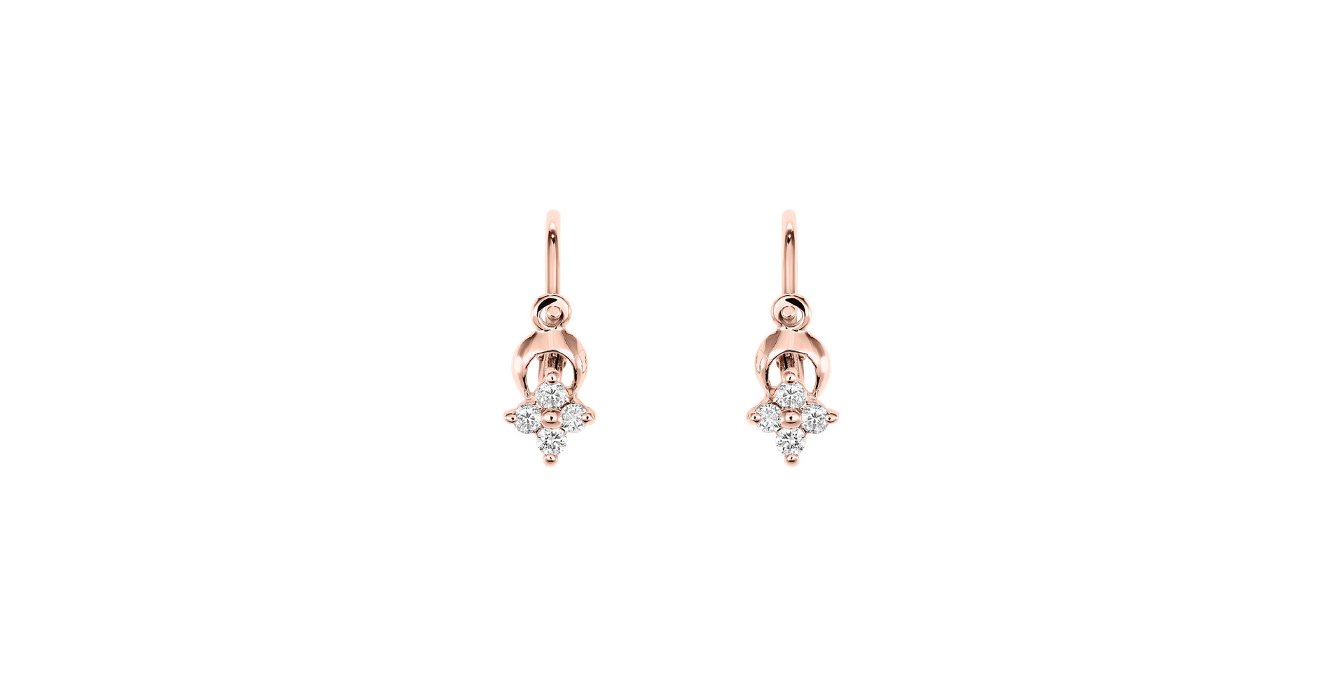 Children's diamond earrings Flower