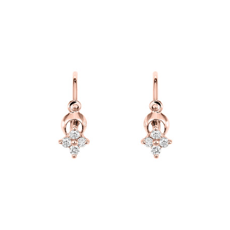 Children's diamond earrings Flower