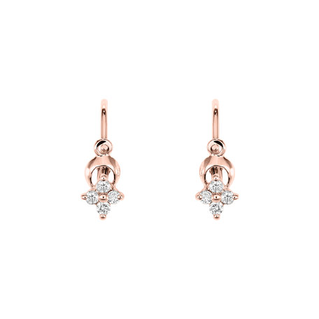 Children's diamond earrings Flower