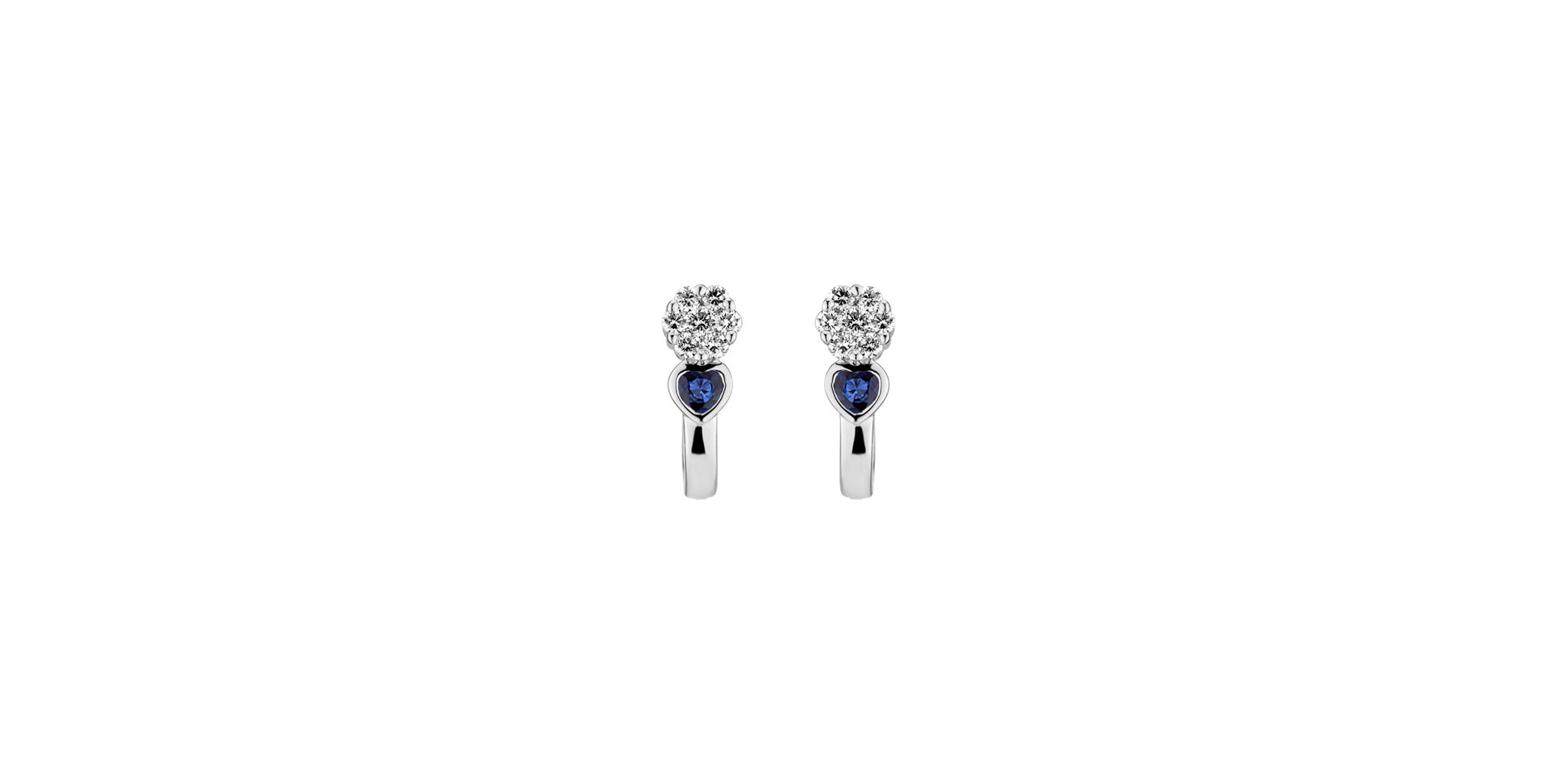 Diamond earrings with Sapphire Darcey