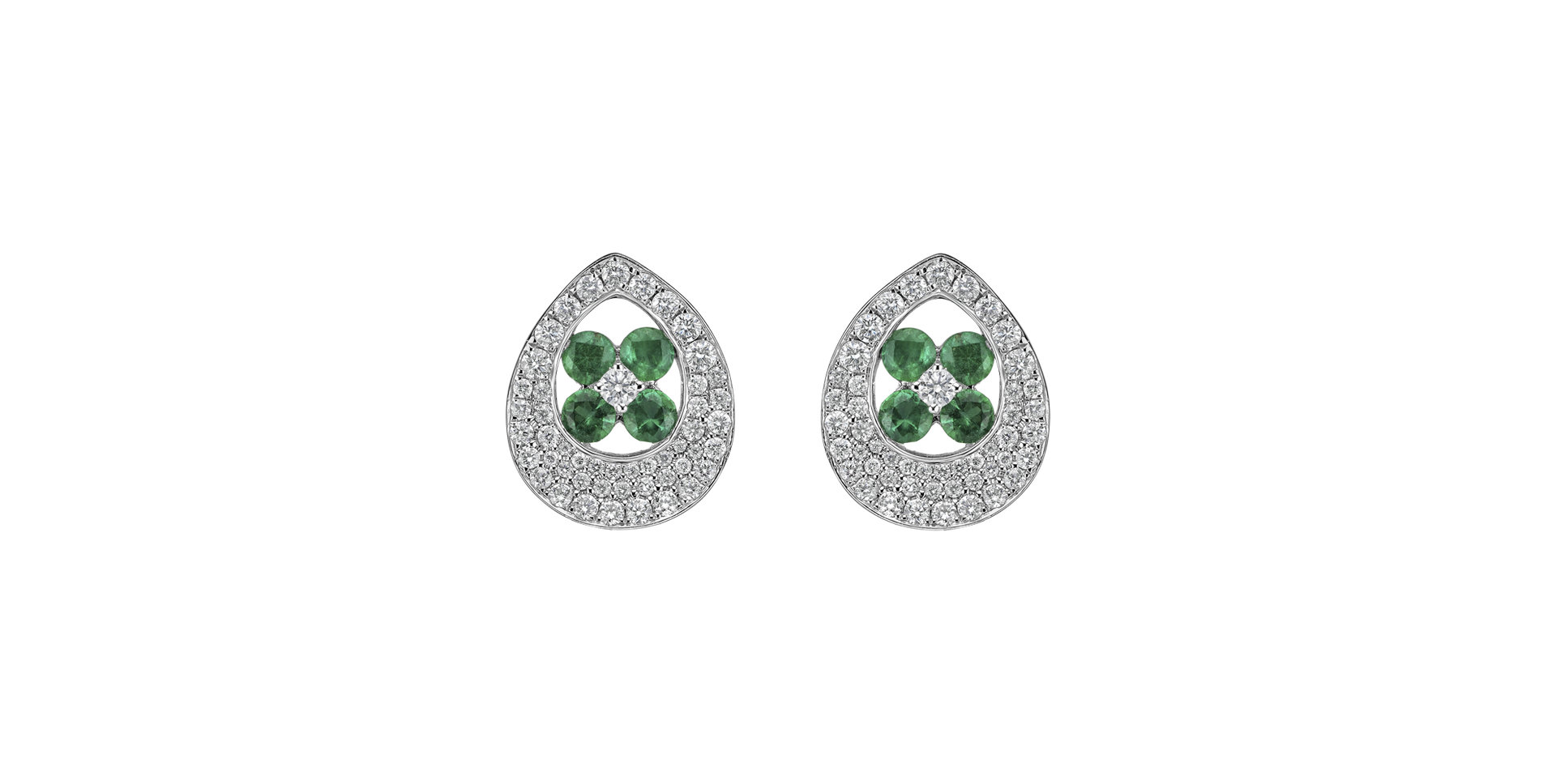 Diamond earrings and Emerald Nobl Charm