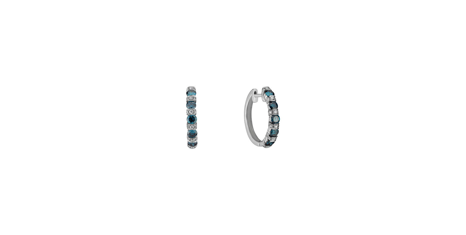 Earrings with blue and white diamonds Jacquelinne