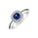 Diamond ring with Sapphire Midnight Spark3