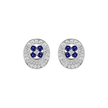 Diamond earrings and Sapphire Tatjana