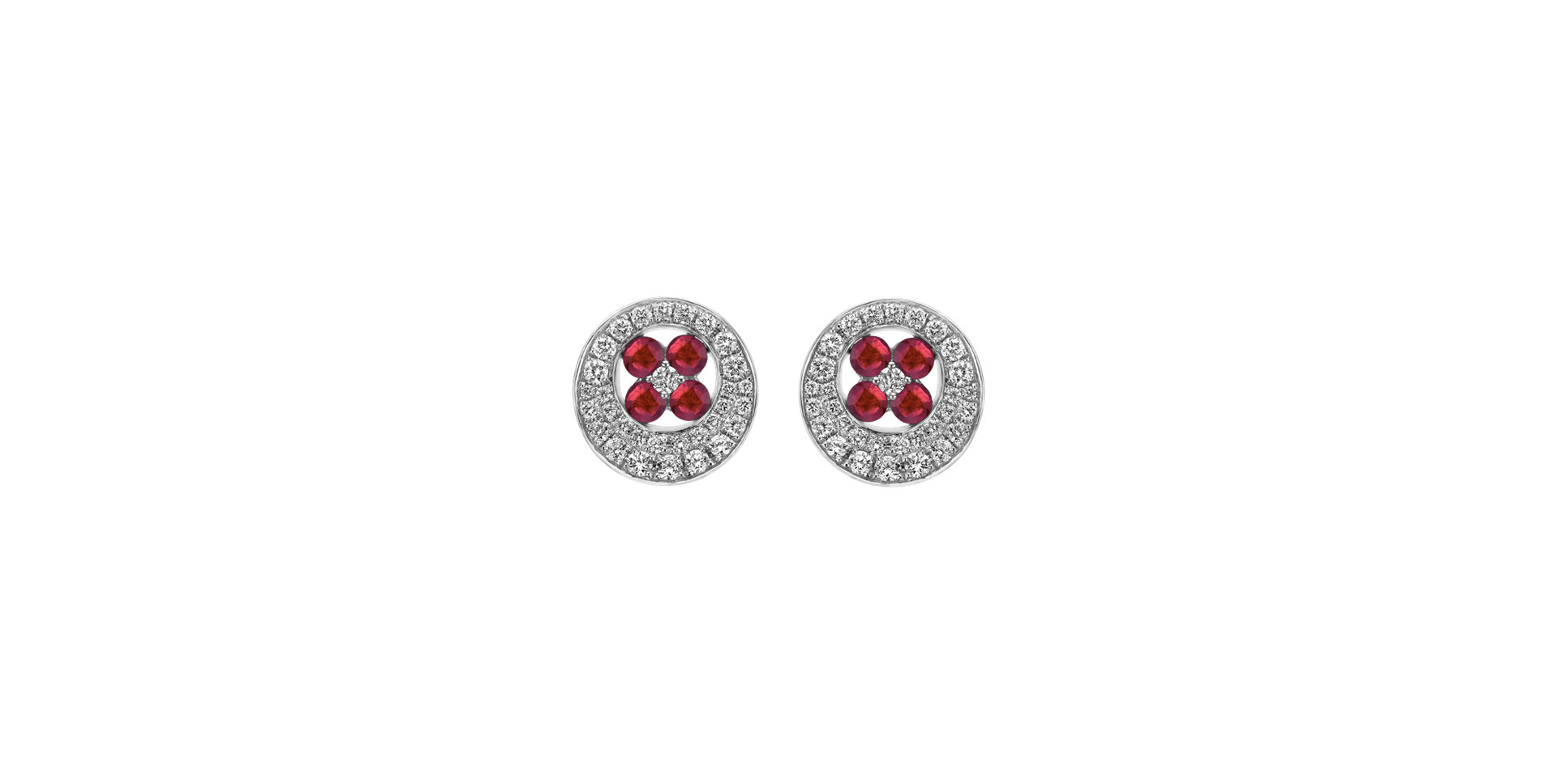 Diamond earrings and Ruby Tatjana