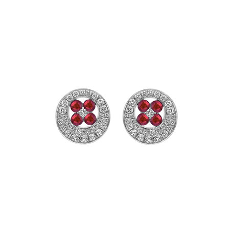 Diamond earrings and Ruby Tatjana