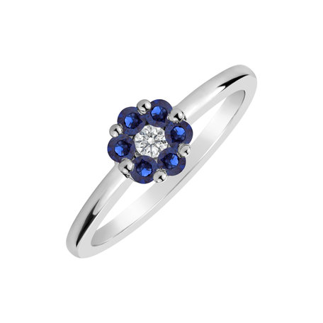 Diamond ring with Sapphire Hollings