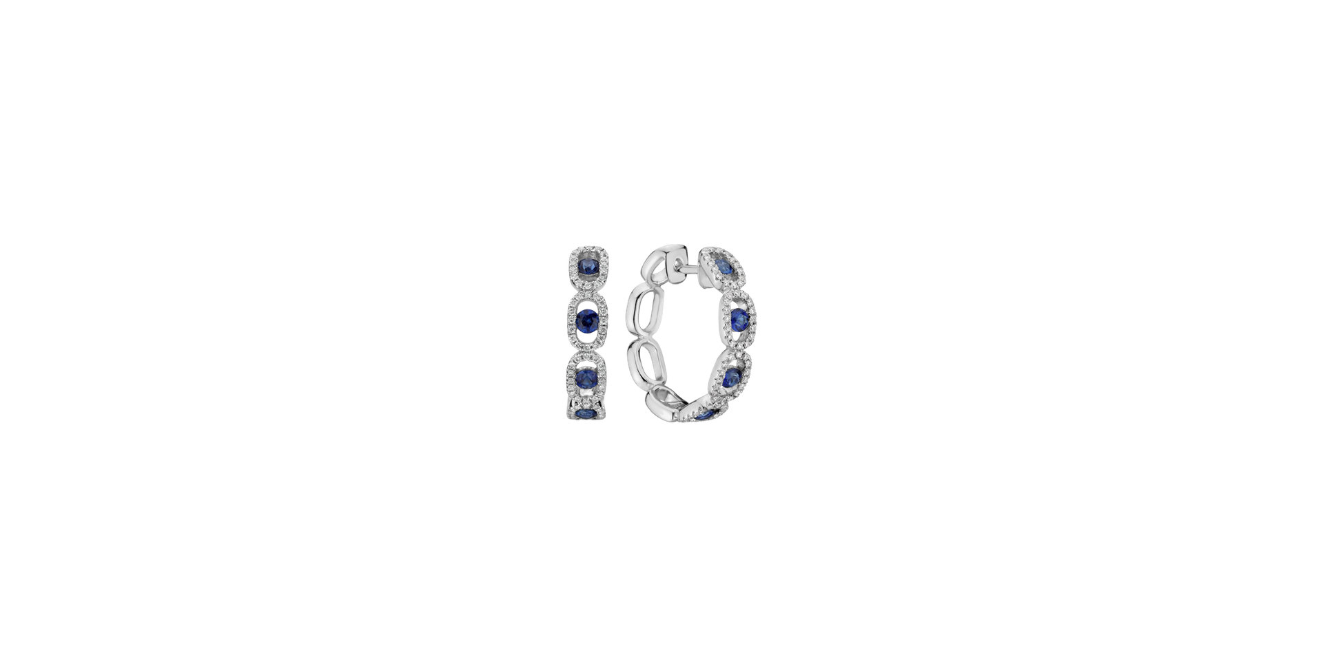 Diamond earrings and Sapphire Royal Earrings