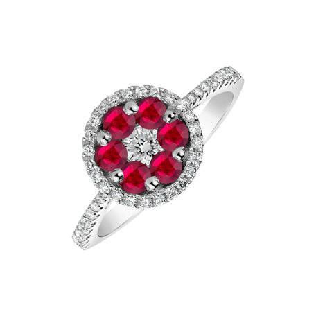 Diamond ring with Ruby Kiersten