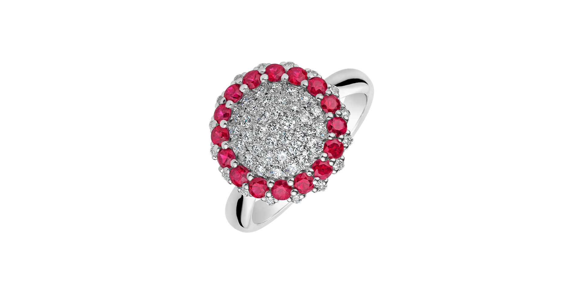Diamond ring with Ruby Audrey