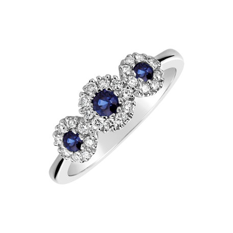 Diamond ring with Sapphire Shannon