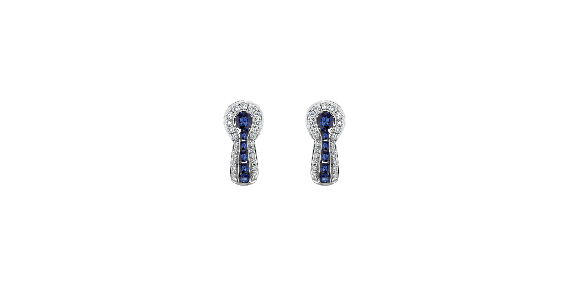 Diamond earrings and Sapphire Dark Bella