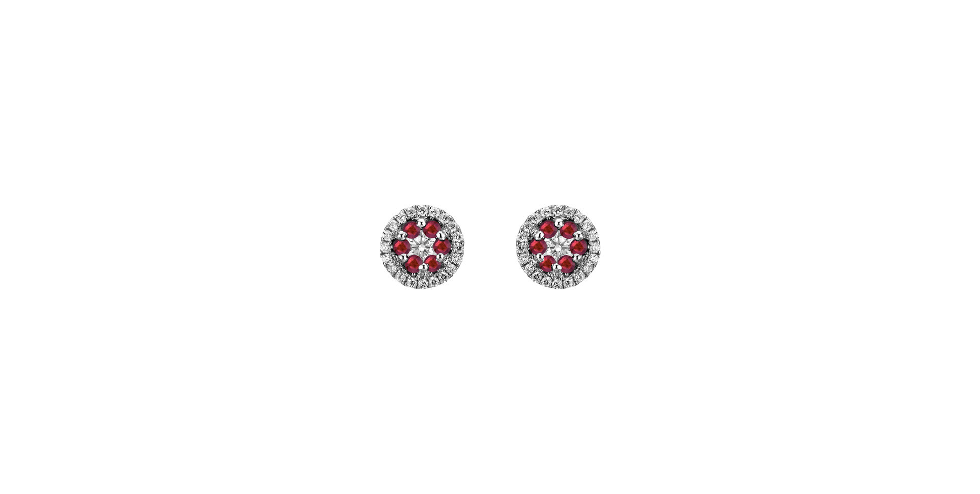 Diamond earrings and Ruby Kimba