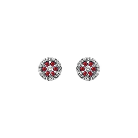 Diamond earrings and Ruby Kimba