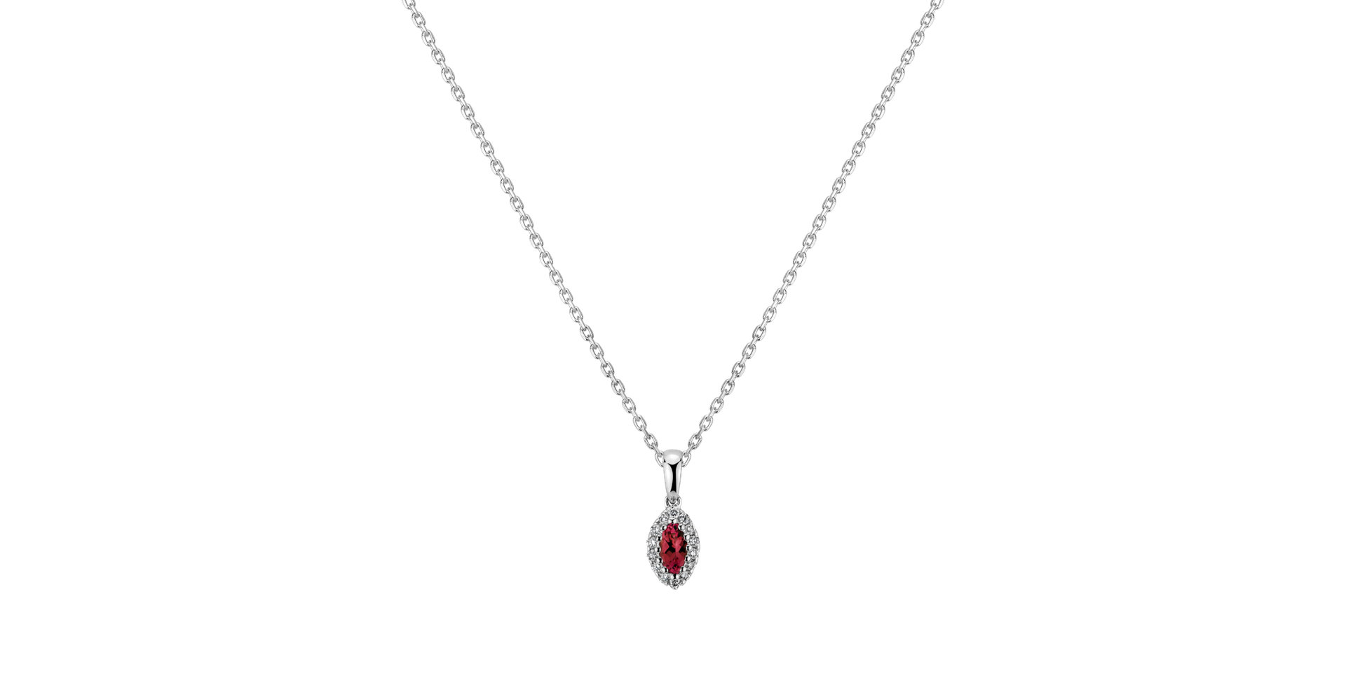 Diamond pendant with Ruby Ramon