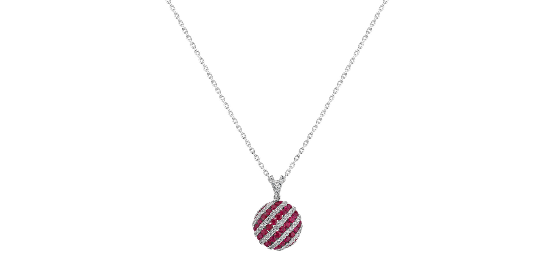 Diamond pendant with Ruby Luciana