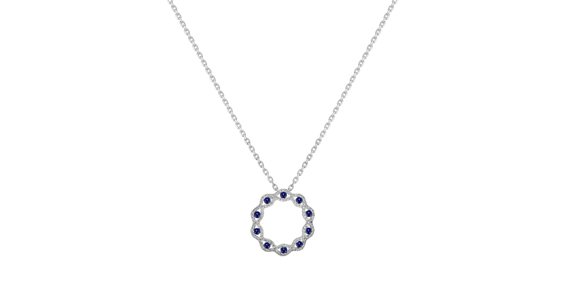 Diamond pendant with Sapphire Laronda