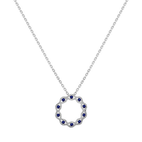 Diamond pendant with Sapphire Laronda