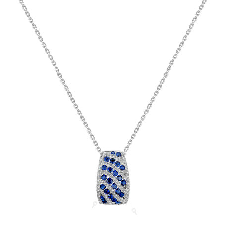 Diamond pendant with Sapphire Alexandria