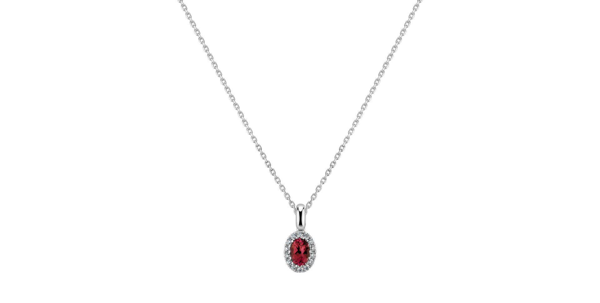 Diamond pendant with Ruby Realm Hope