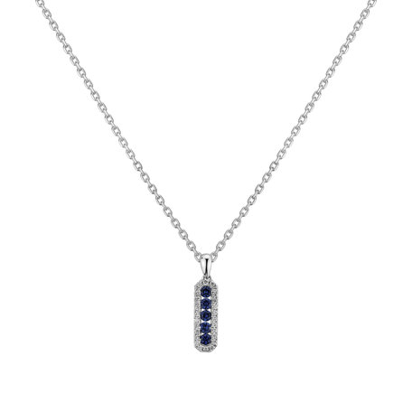 Diamond pendant with Sapphire Gia