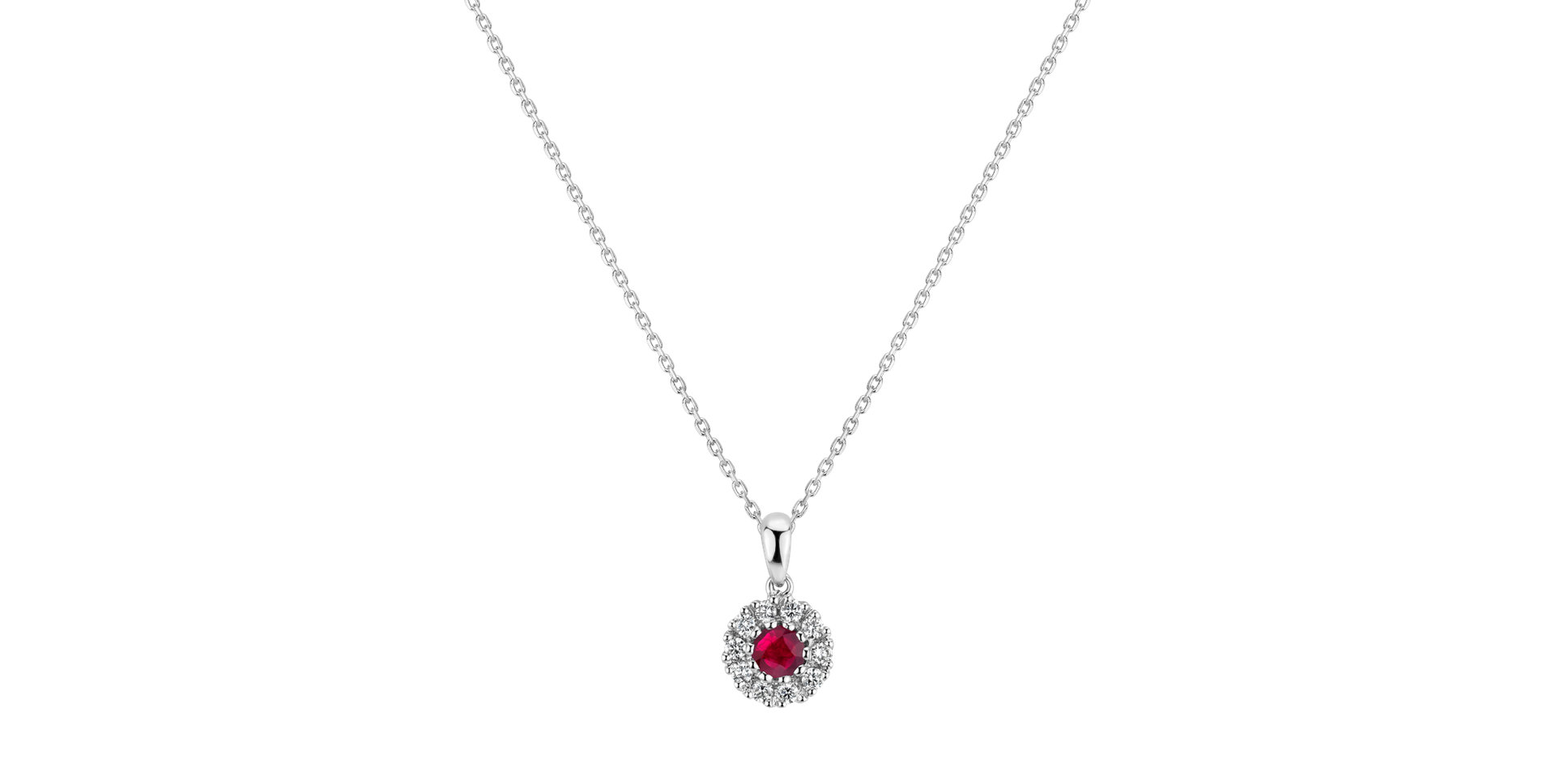Diamond pendant with Ruby Erona