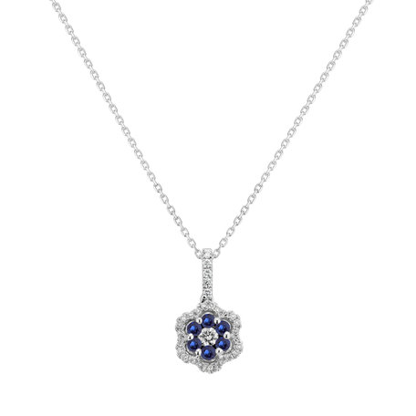 Diamond pendant with Sapphire Izabella