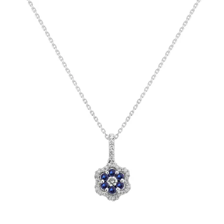 Diamond pendant with Sapphire Izabella