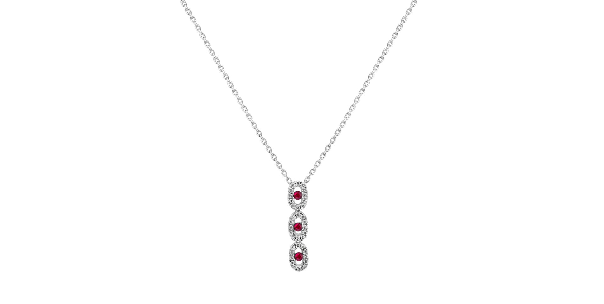 Diamond pendant with Ruby Josephine