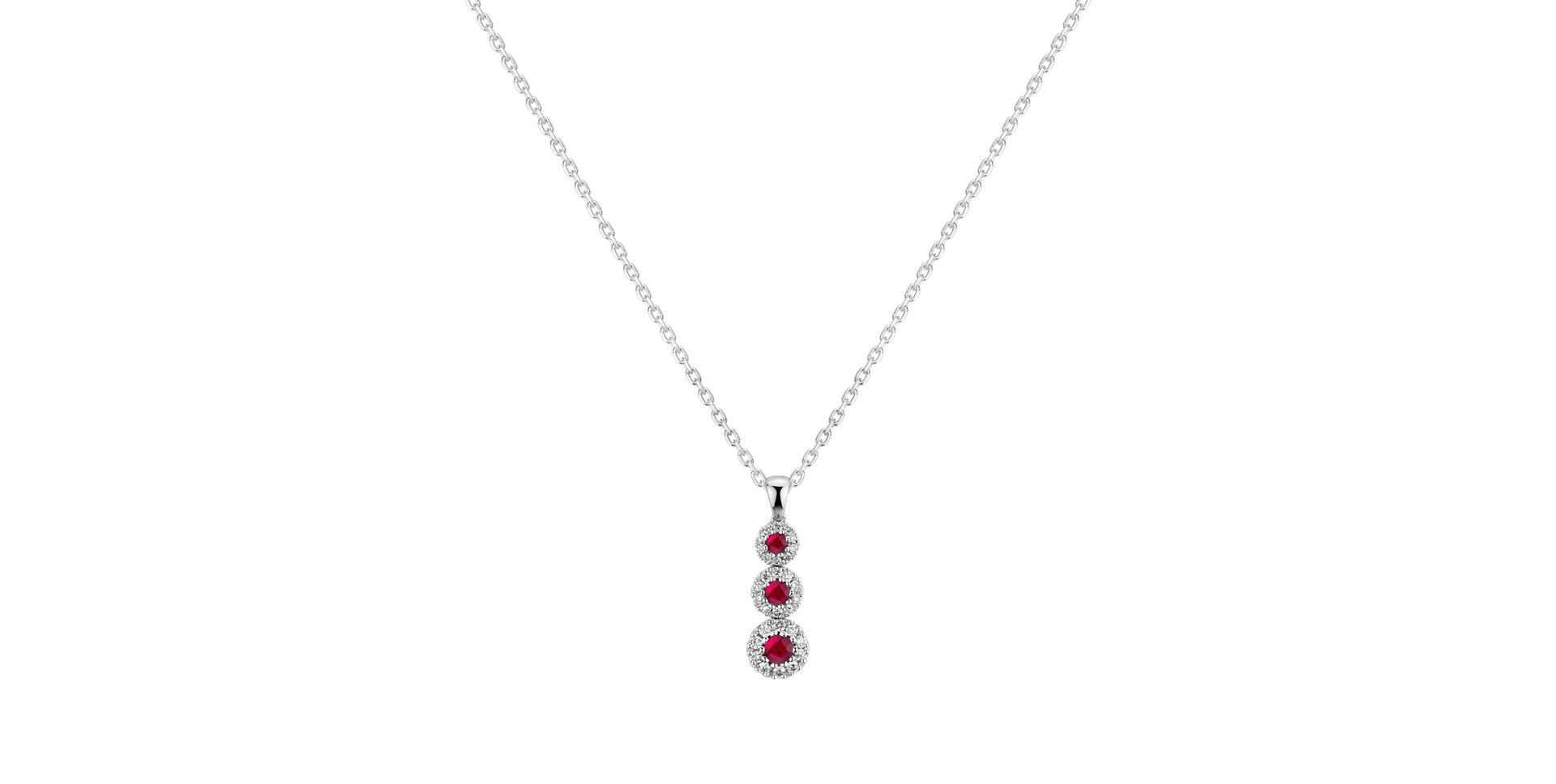 Diamond pendant with Ruby Olivia