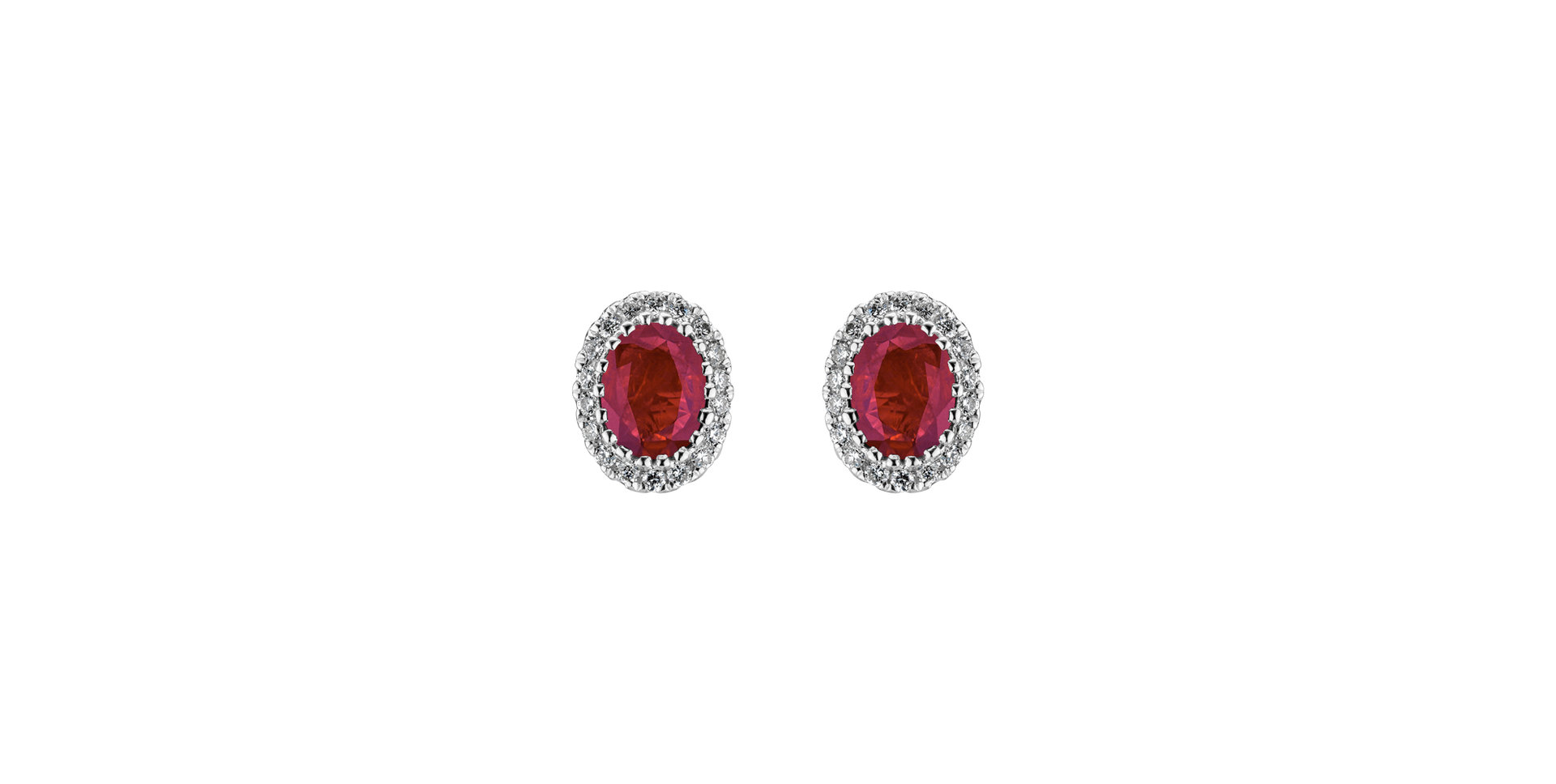 Diamond earrings with Ruby La Scala