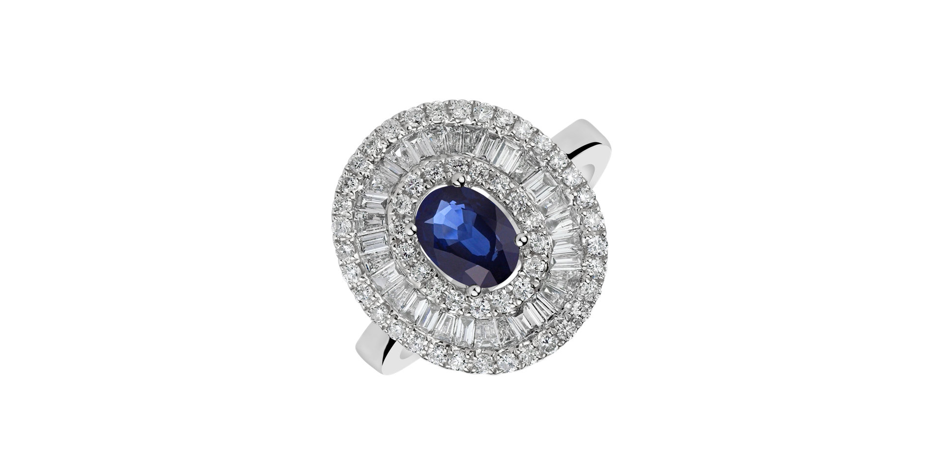 Diamond ring with Sapphire Melchiorre
