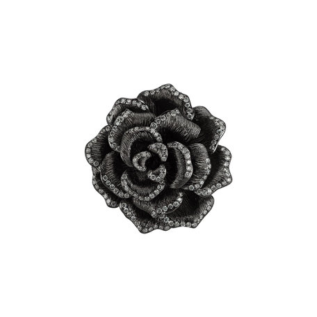 Diamond brooch Dark Hibiscus