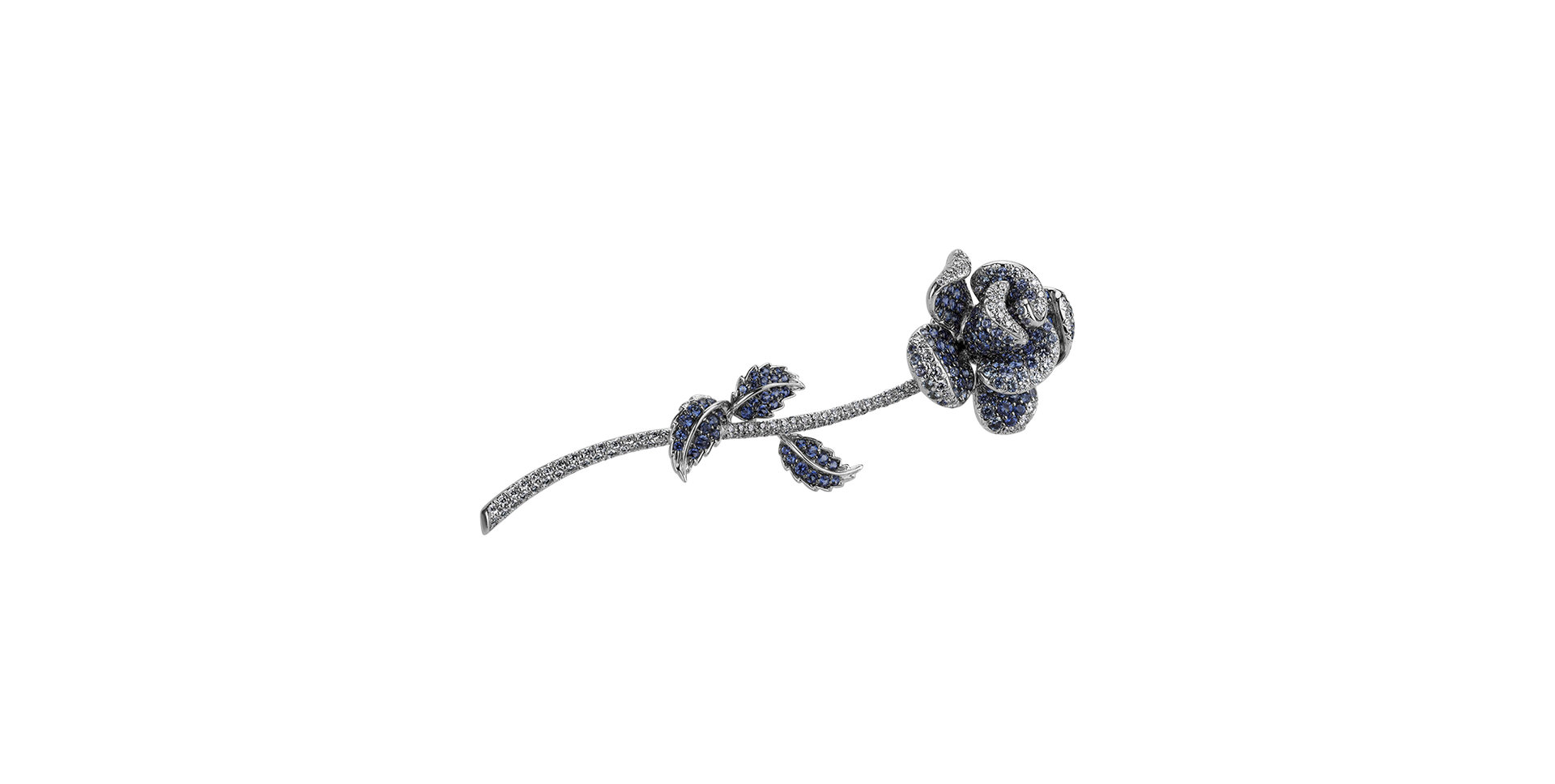 Diamond brooch and Sapphire Fairy Rose