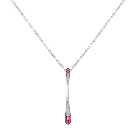 Diamond pendant with Ruby Fiery Avalanche