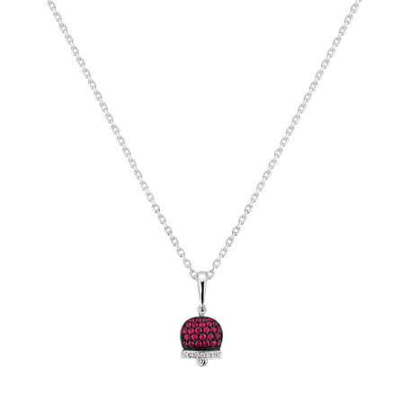 Diamond pendant with Ruby Hell Bell