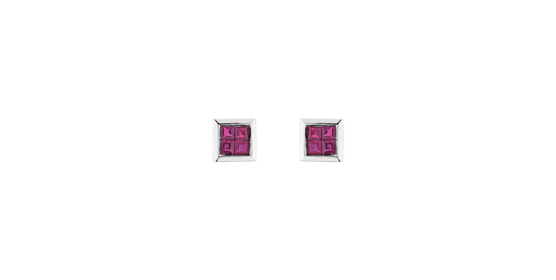 Earrings with Ruby Tempest Fury