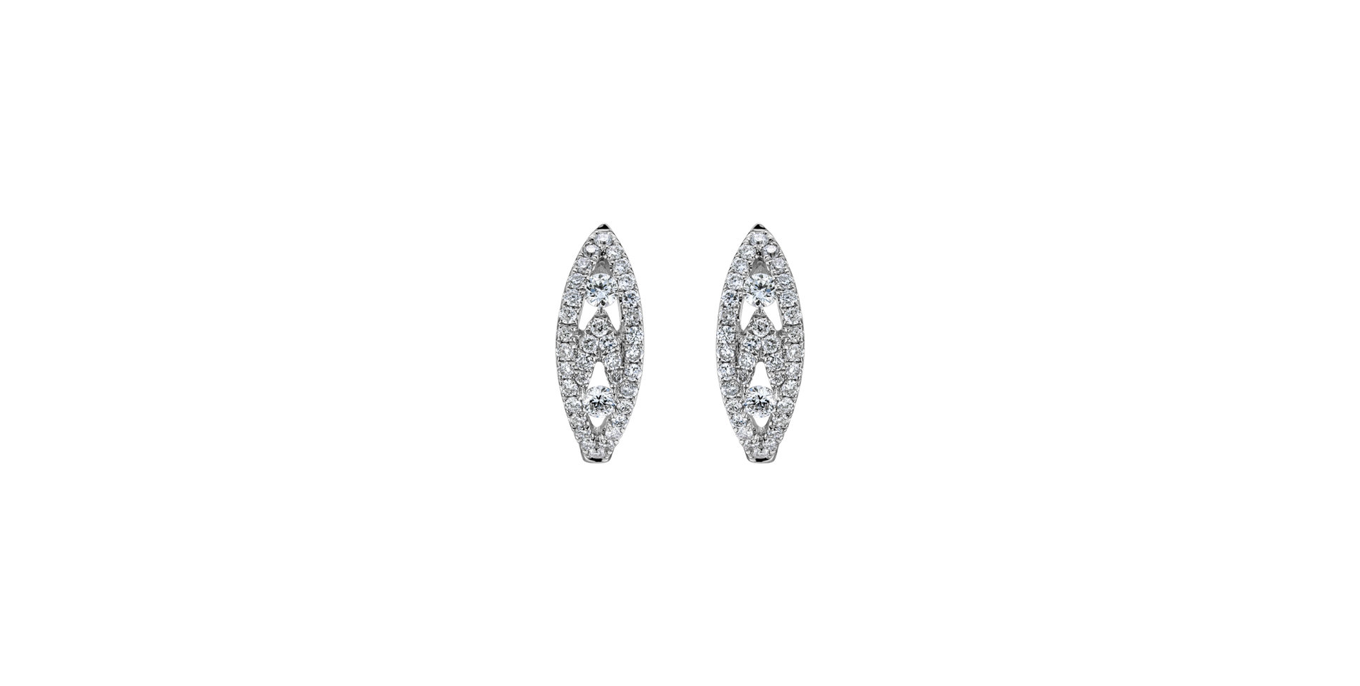 Diamond earrings Leaf of Light