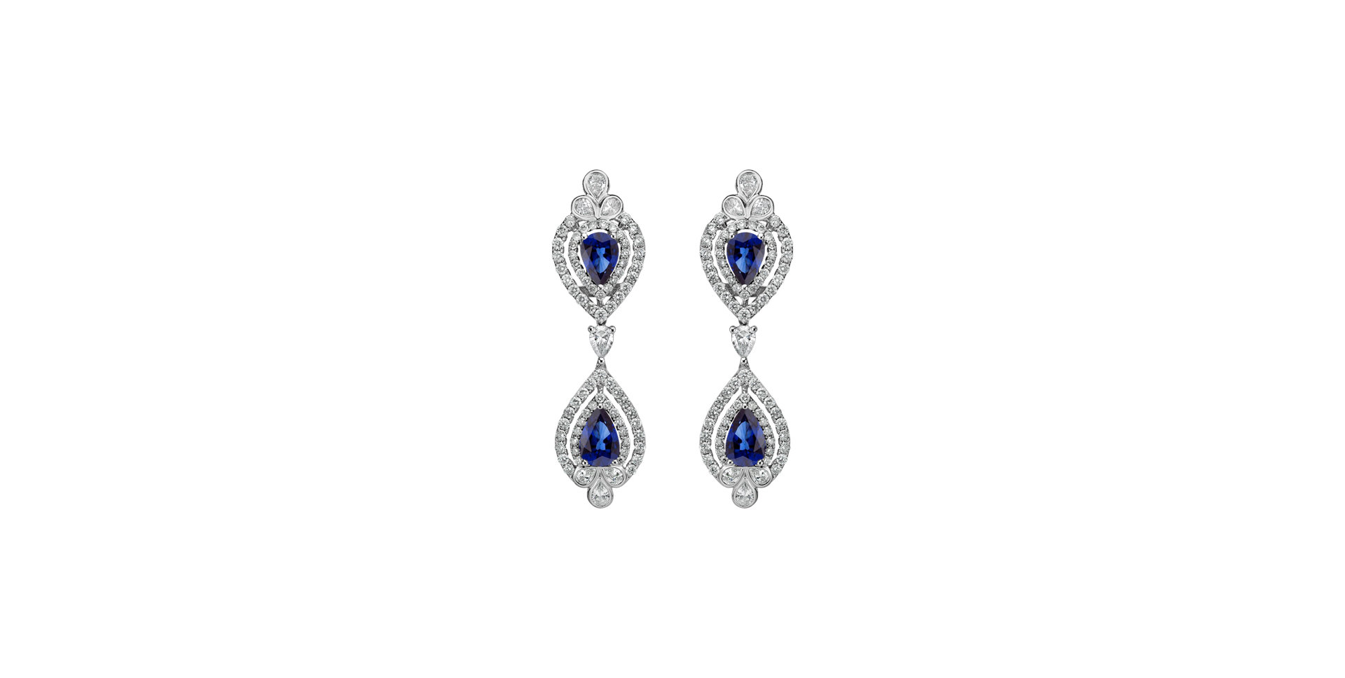Diamond earrings and Sapphire Lydia