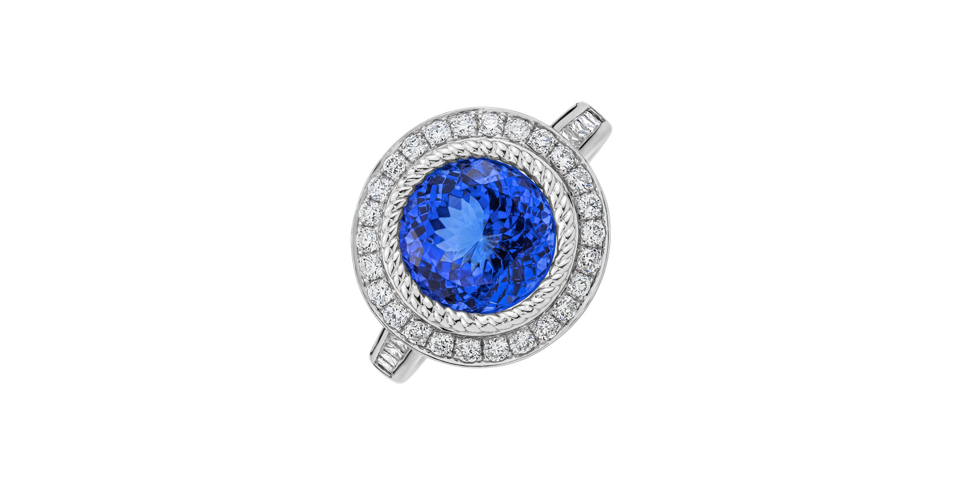 Diamond ring with Tanzanite Night Gentility
