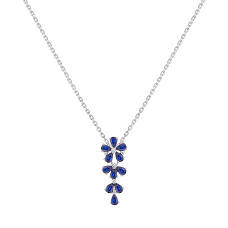 Diamond pendant with Sapphire Reagan