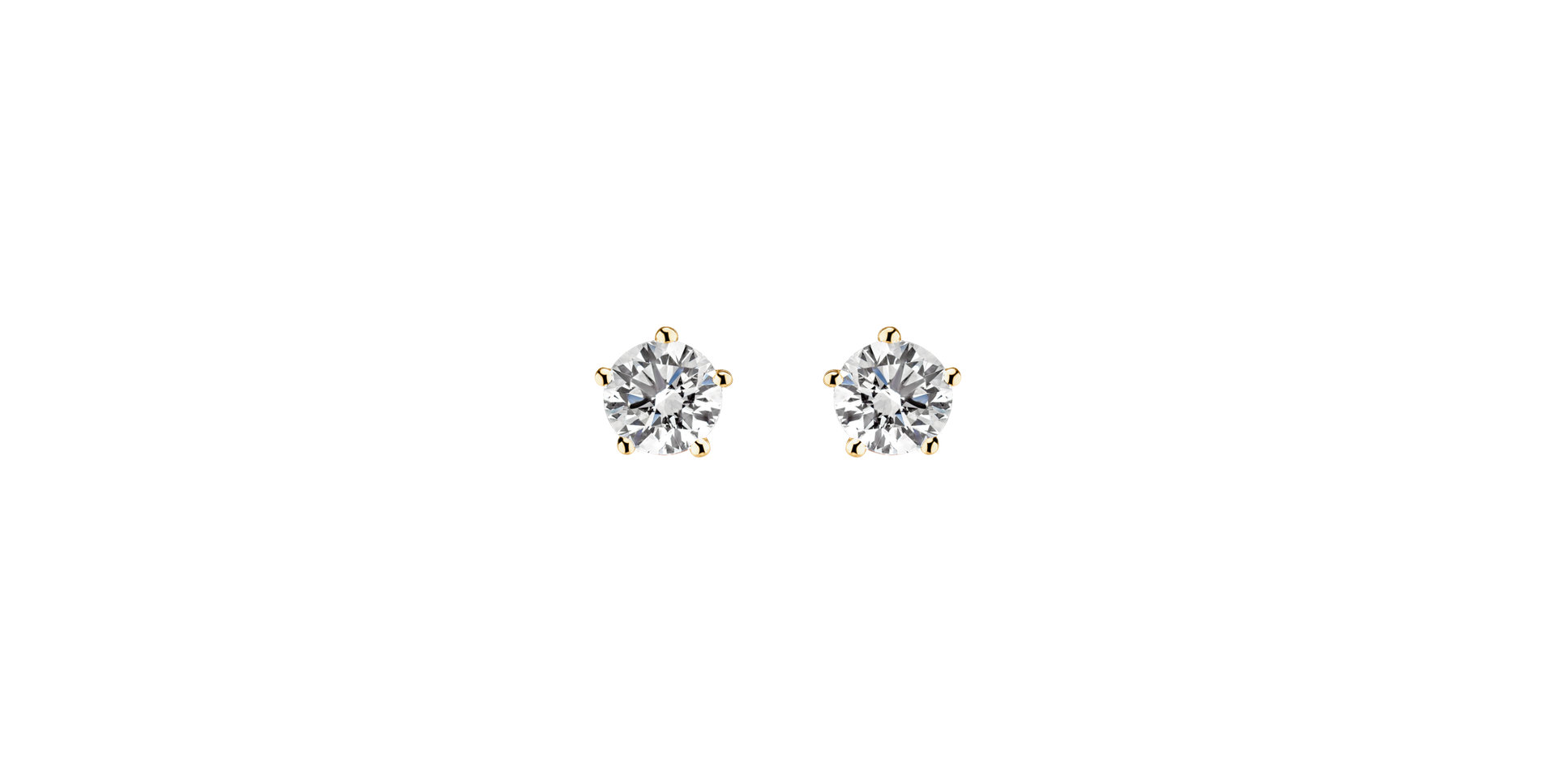 14ct yellow gold diamond earrings Star Secret