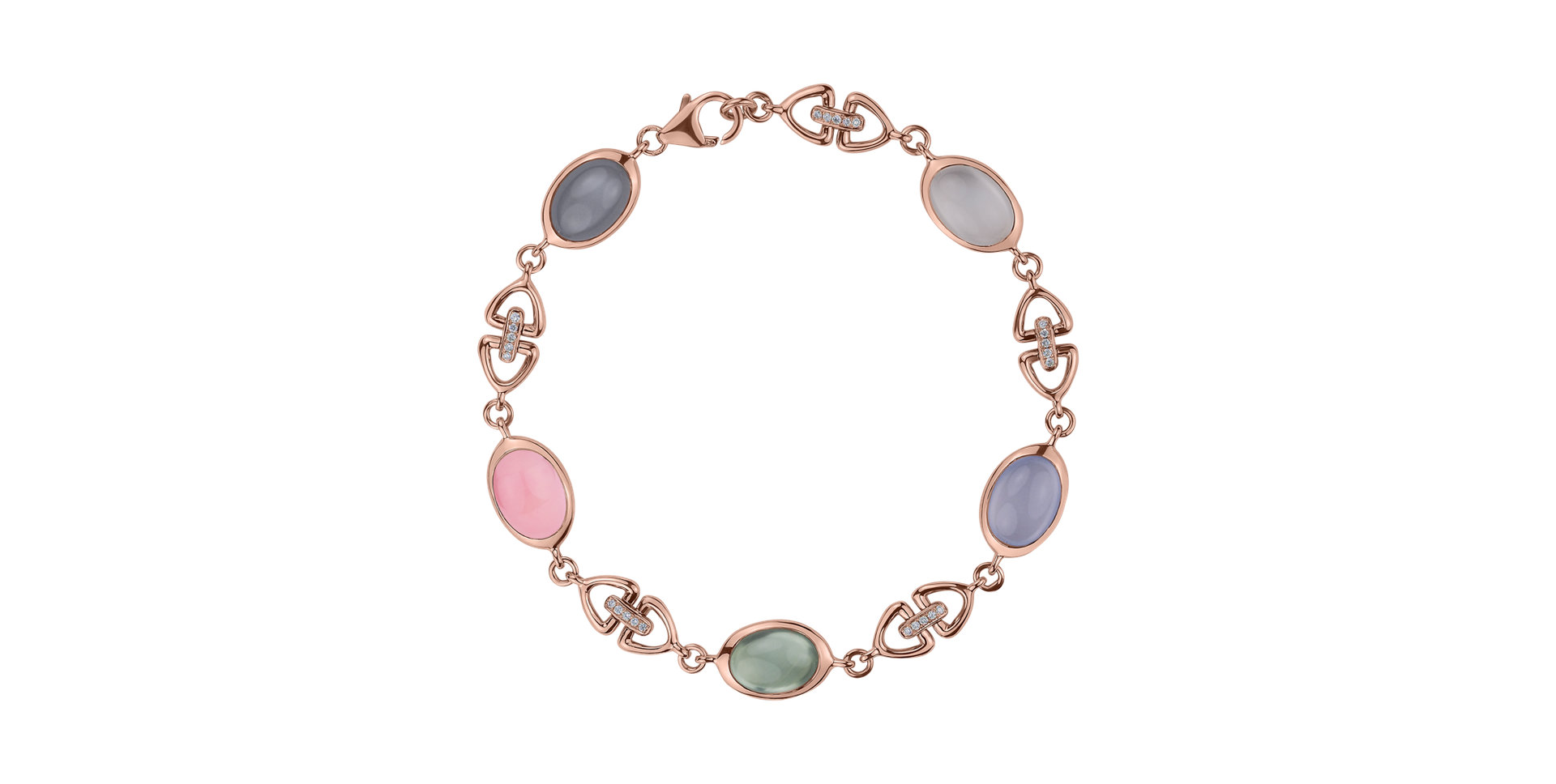 Diamond bracelet with gemstone Rainbow Rain