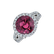 Diamond ring with Tourmaline Red Eminence5