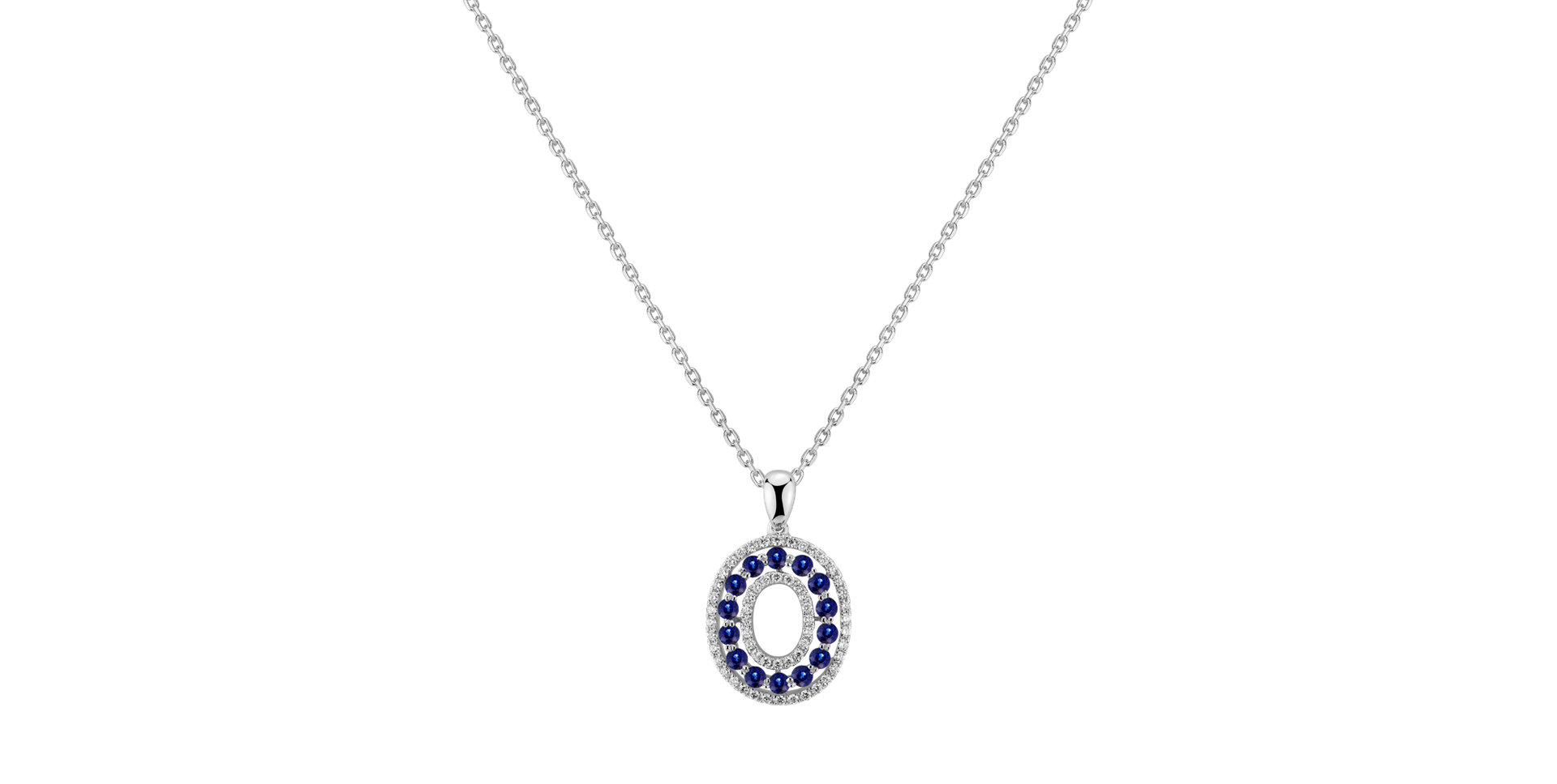 Diamond pendant with Sapphire Alarico