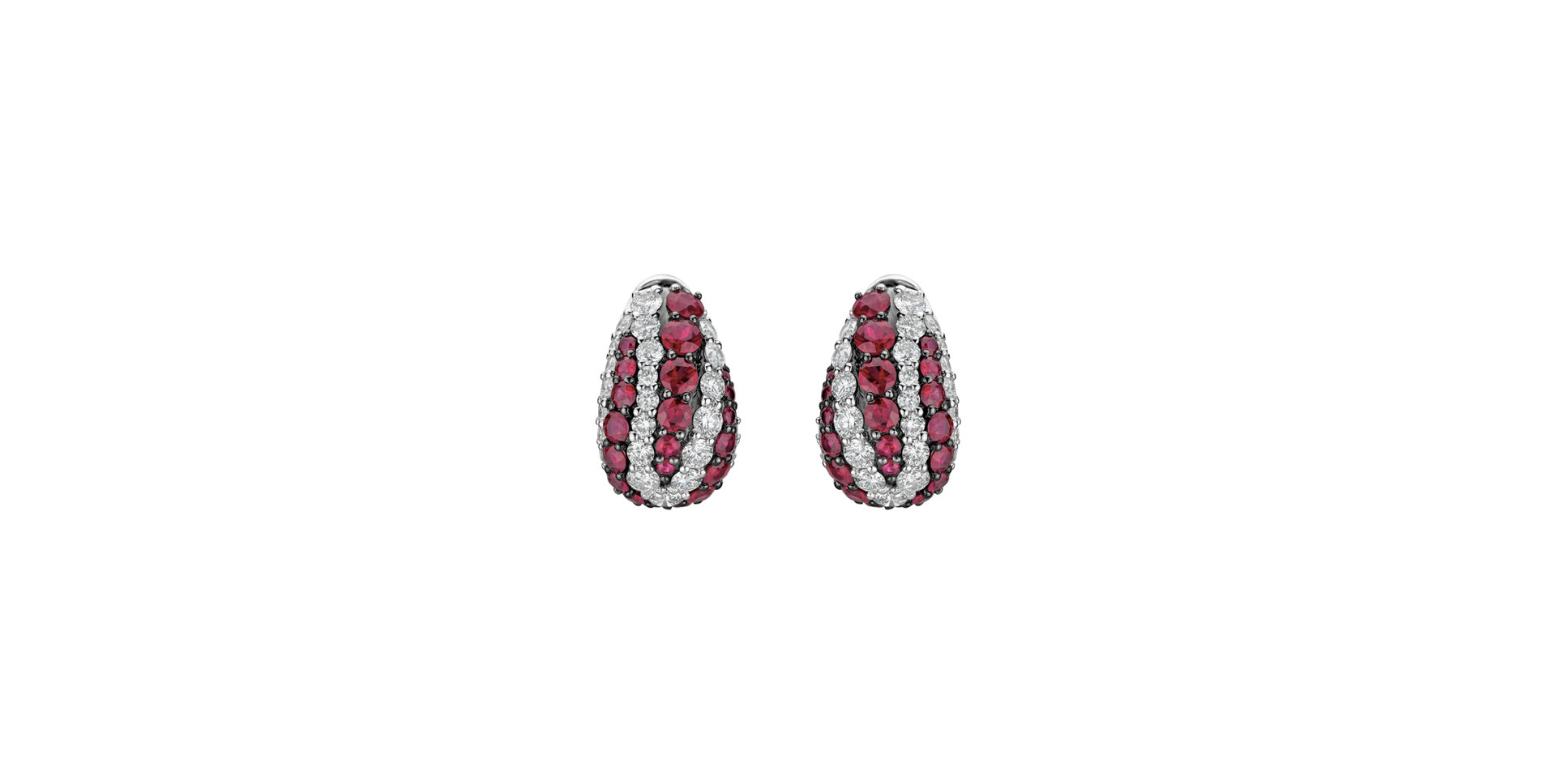 Diamond earrings and Ruby Maroon Majesty